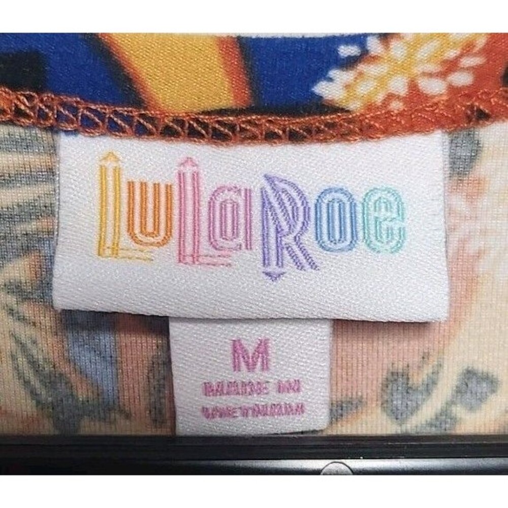 LuLaRoe Carly Multi Color Paisley Dress Size Medium - Picture 3 of 7
